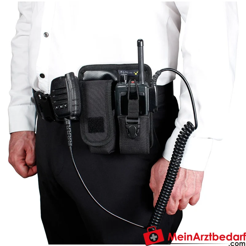 TEE-UU RADIO PLUS Funkgeräte-Holster schwarz gepolstert 1200D Polyester 14x17x5,5 cm