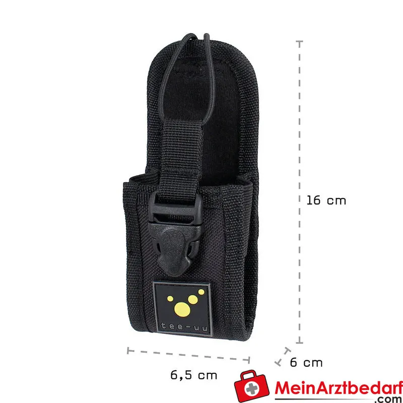 TEE-UU COM TAC Funkgeräte-Holster MOLLE schwarz 1200D Polyester EVA gepolstert 6,5x16x6 cm