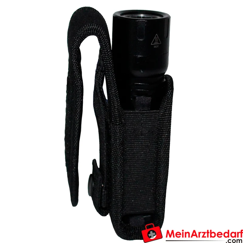 TEE-UU LED-Taschenlampen-Holster gepolstert 1200D Polyester schwarz 5×16×4 cm