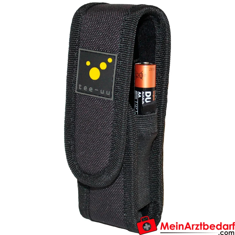TEE-UU LED-Taschenlampen-Holster gepolstert 1200D Polyester schwarz 5×16×4 cm