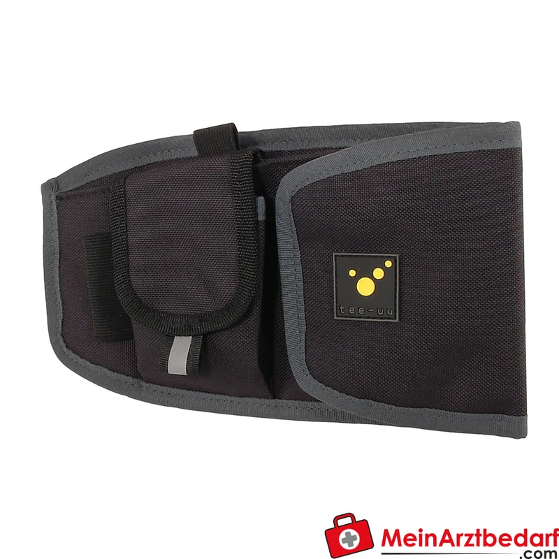TEE-UU Cardio Stethoskop-Holster gepolstert mit GLOVE-FIX und Gürtel-/Koppelbefestigung schwarz
