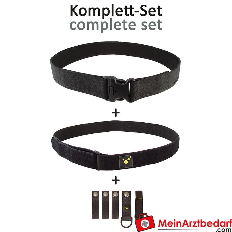TEE-UU BLACK Rettungsdienst-Koppel schwarz, zweiteilig mit GLOVE-FIX, S–XXL