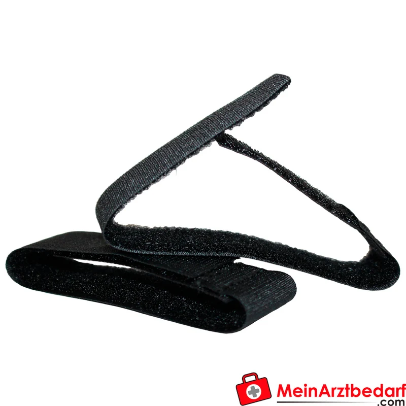TEE-UU Klettbänder Schultergurt 2er-Set, 2,5 x 22,5 cm, schwarz