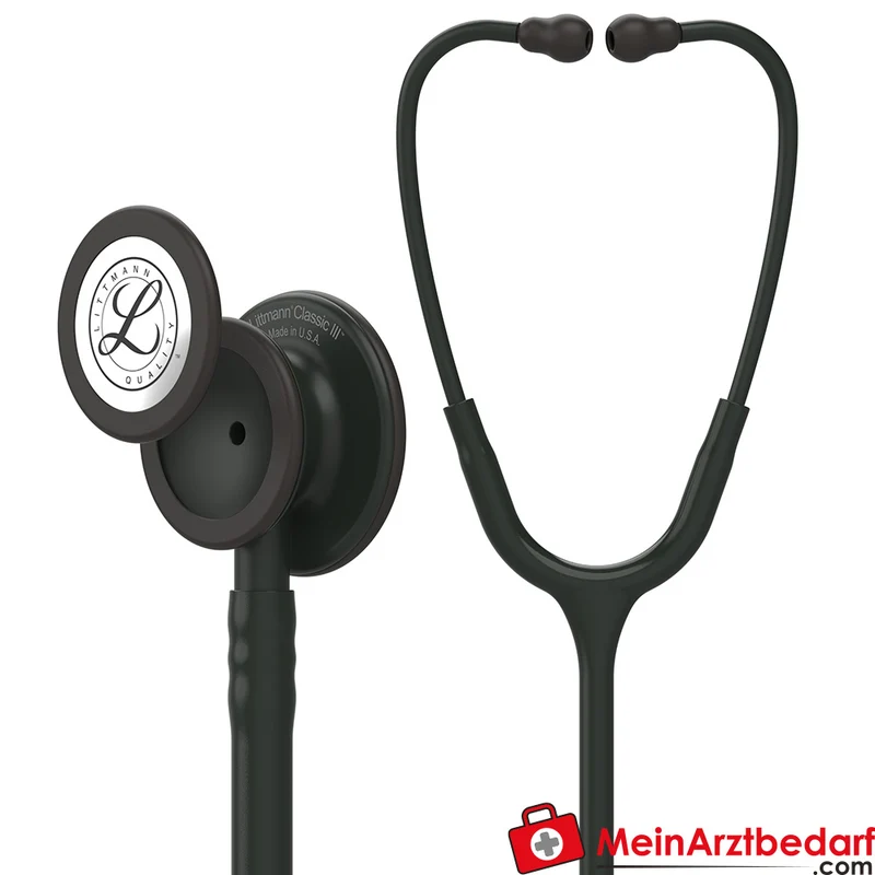 Littmann Classic III Stethoskop, Dual-Frequency, Einschlauch, Black-Edition