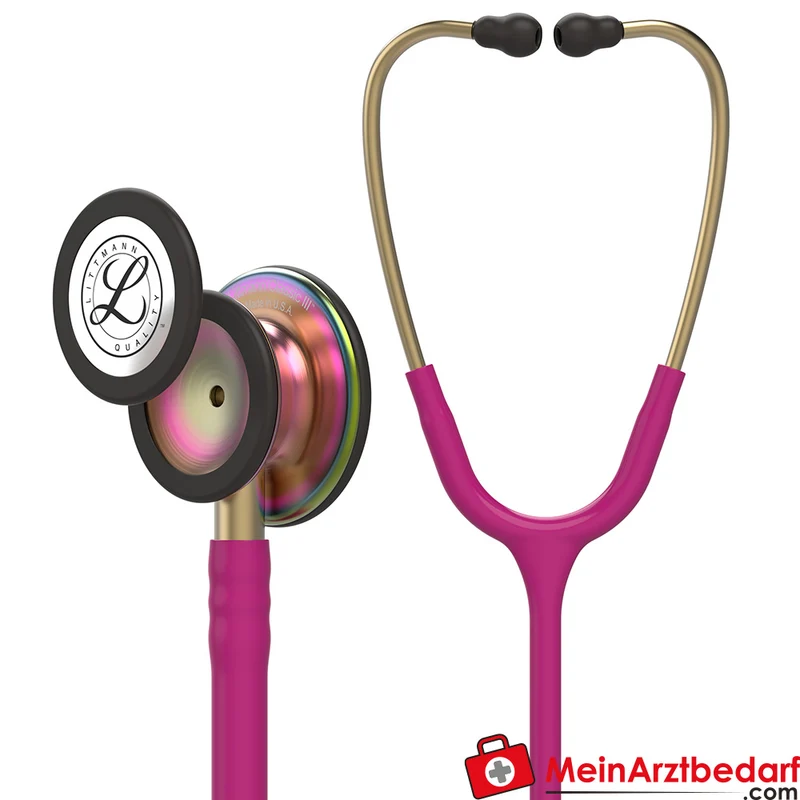 Littmann Classic III Stethoskop, Dual-Frequency, Einschlauch, Rainbow-Edition