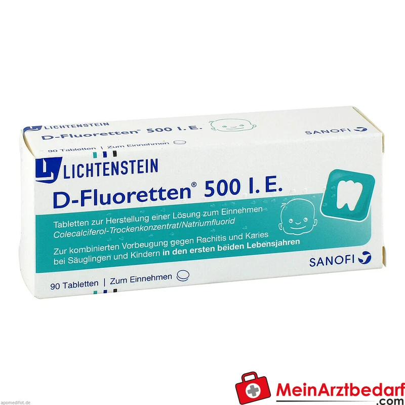 D-Fluoretten Fluorid und Vitamin D3 Tabletten 500 Stück