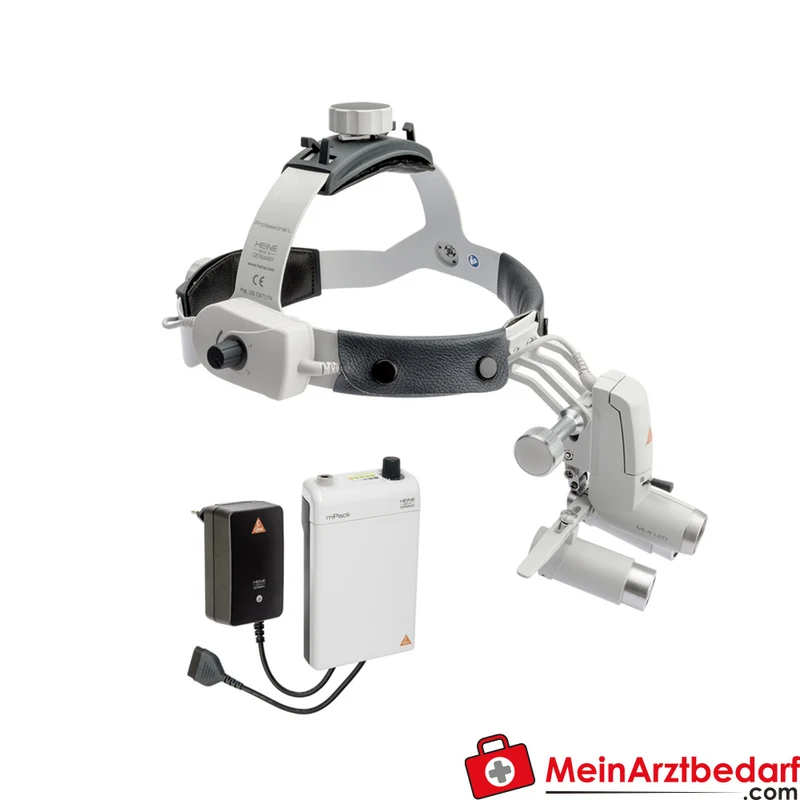 HEINE ML4 LED Headlight mit HR/HRP Binokularlupen 3,5× Vergrößerung 420 mm