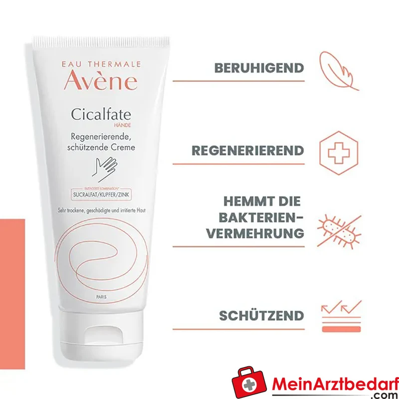 Avène Cicalfate Hände Handcreme mit Sucralfat, Zink- & Kupfersulfat 100 ml