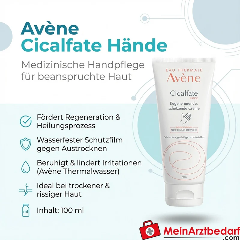 Avène Cicalfate Hände Handcreme mit Sucralfat, Zink- & Kupfersulfat 100 ml