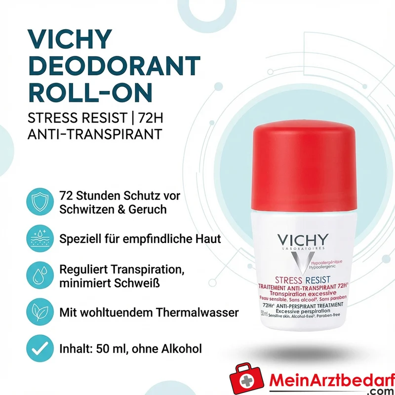 Vichy Deodorant Roll-On Aluminiumchlorohydrat Antitranspirant 50 ml