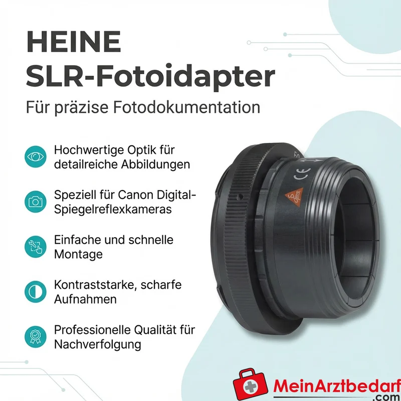 HEINE SLR-Fotoadapter für Dermatoskop Optik kompatibel mit Canon DSLR
