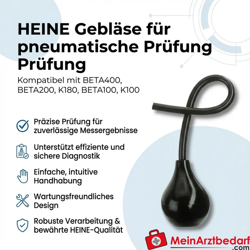 HEINE Gebläse pneumatische Prüfung kompatibel mit BETA400/200/100 und K180/K100