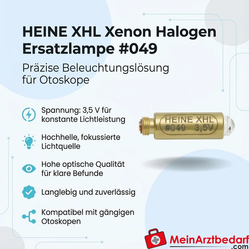 HEINE XHL Xenon-Halogen Ersatzlampe 3,5 V Nr. 049 für Otoskope
