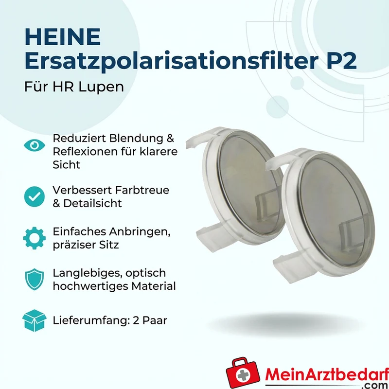 HEINE Ersatzpolarisationsfilter P2 für HR-Lupen 2 Paar