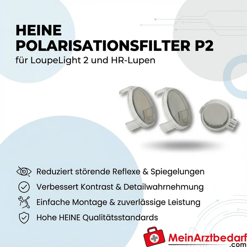 HEINE Polarisationsfilter P2 für LoupeLight 2 und HR‑Lupen