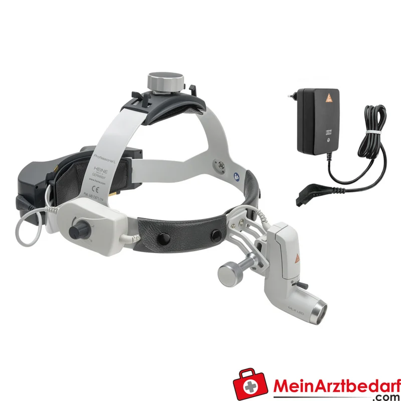 HEINE ML4 HeadLight LED Kopfleuchte kabellos mPack UNPLUGGED Steckertrafo UNPLUGGED Leuchtfeld 30-80 mm