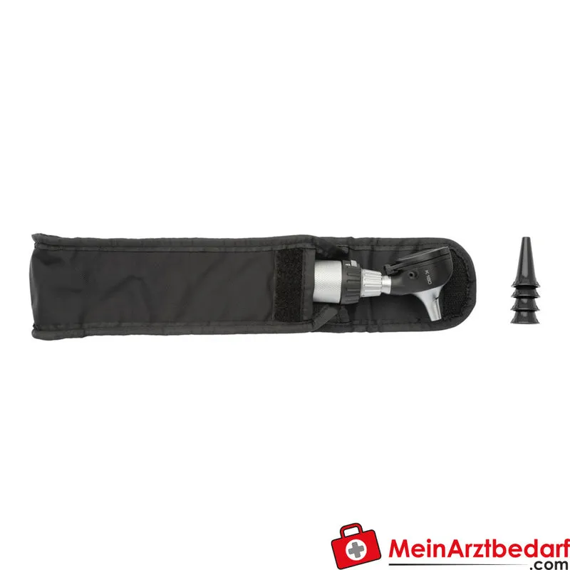 HEINE K180 F.O. Otoskop Batteriegriff, Fiber-Optik, Xenon-Halogen, 3-fache Vergrößerung, Polycarbonatgehäuse