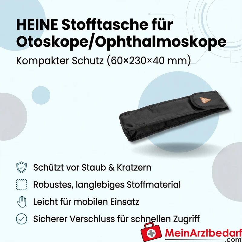 HEINE Stofftasche für Otoskope und Ophthalmoskope 60 x 230 x 40 mm