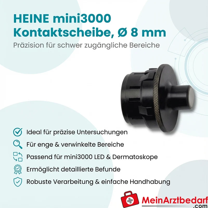HEINE Kontaktscheibe 8 mm für mini3000 LED und mini3000 Dermatoskop