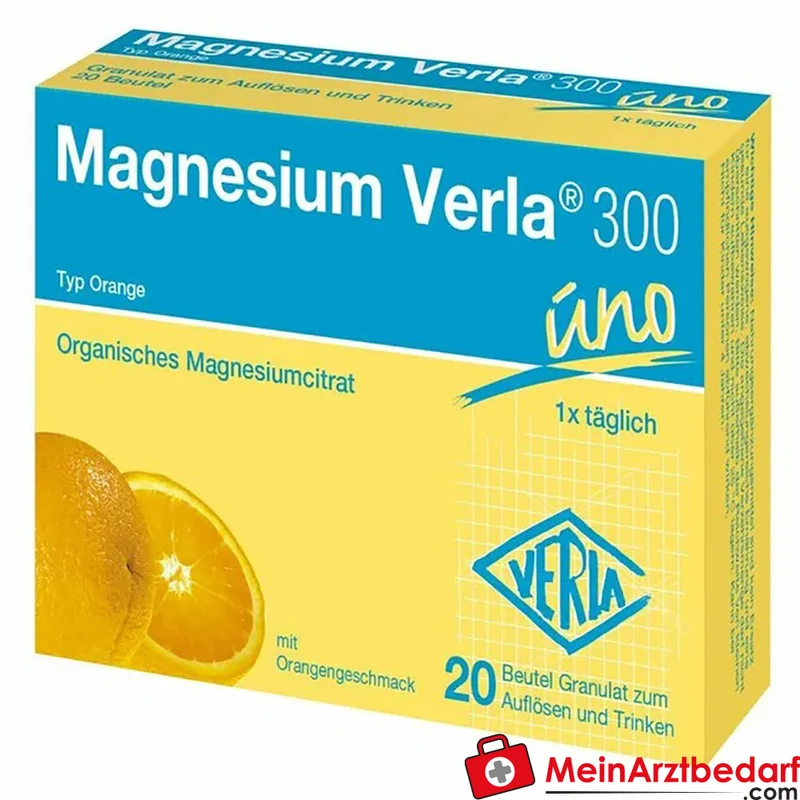 Magnesium Verla 300 mg Trinkgranulat Orange, 20 Beutel