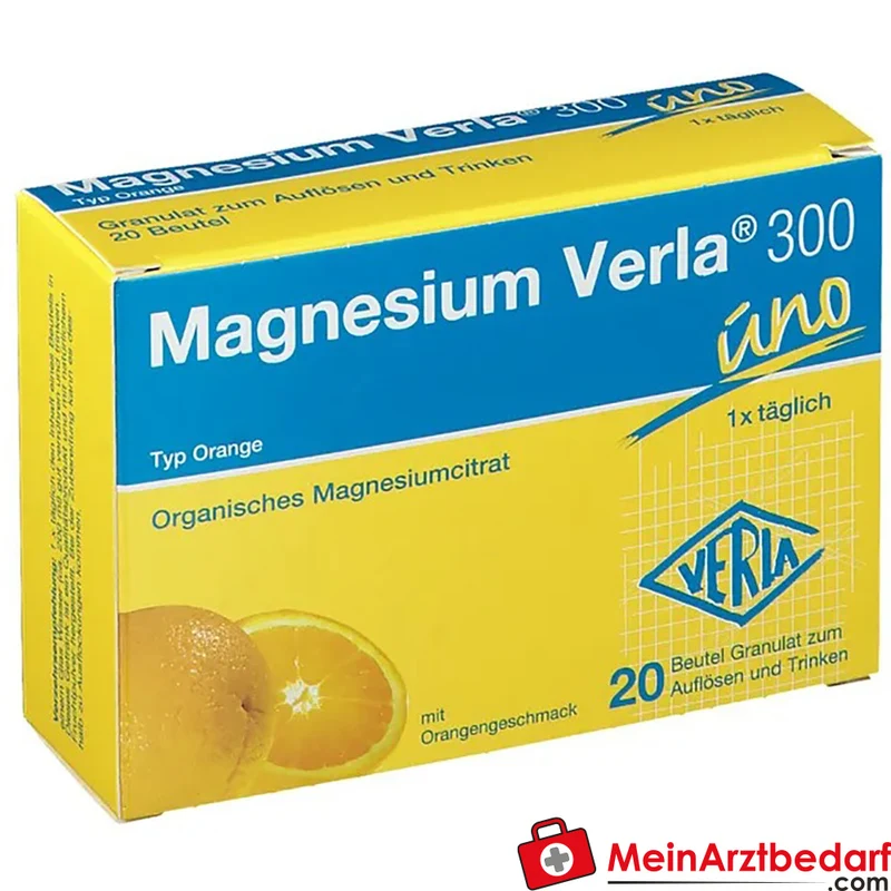 Magnesium Verla 300 mg Trinkgranulat Orange, 20 Beutel