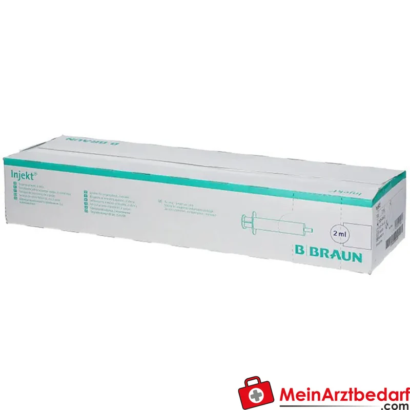 Braun Injekt Solo 2-teilige Einmalspritze 2 ml, zentrischer Luer, 100 Stk.