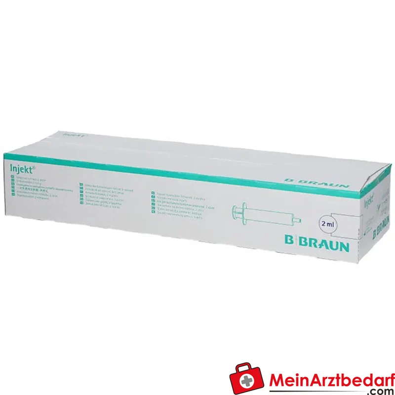 Braun Injekt Solo 2-teilige Einmalspritze 2 ml, zentrischer Luer, 100 Stk.