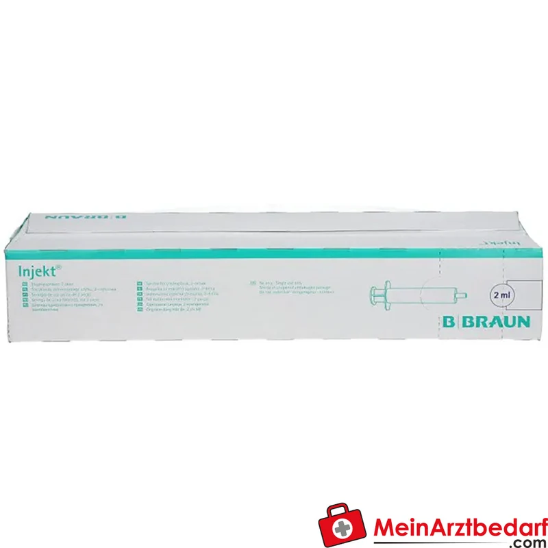 Braun Injekt Solo 2-teilige Einmalspritze 2 ml, zentrischer Luer, 100 Stk.