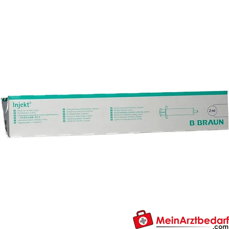 Braun Injekt Solo 2-teilige Einmalspritze 2 ml, zentrischer Luer, 100 Stk.