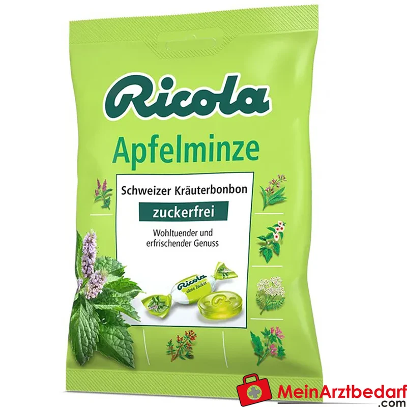 Ricola Schweizer Kräuterbonbons Apfelminze zuckerfrei Bonbons 75 g