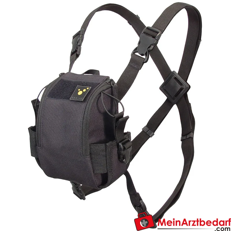 TEE-UU IFAK Radio Chest Rig Funkgeräte-Harnisch mit IFAK-Tasche, schwarz