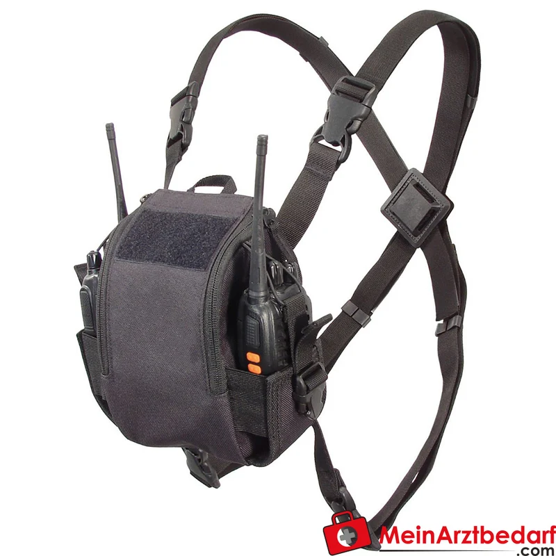 TEE-UU IFAK Radio Chest Rig Funkgeräte-Harnisch mit IFAK-Tasche, schwarz
