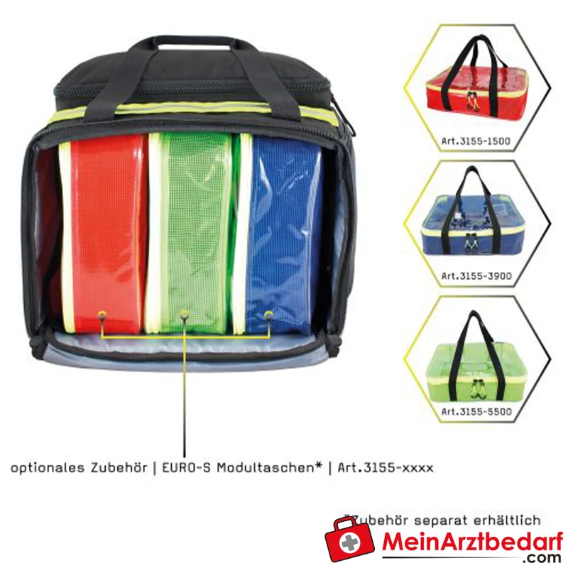 TEE-UU EQUIBAG EVO Einsatzrucksack 50 L mit Stiefelfach und Helmhalterung 600D Polyester schwarz/rot