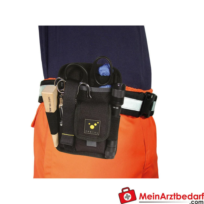TEE-UU PARA Rettungsdienst-Holster 1200D Polyester schwarz 14×19,5×2,5 cm mit GLOVE-FIX