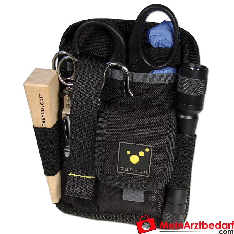 TEE-UU PARA Rettungsdienst-Holster 1200D Polyester schwarz 14×19,5×2,5 cm mit GLOVE-FIX