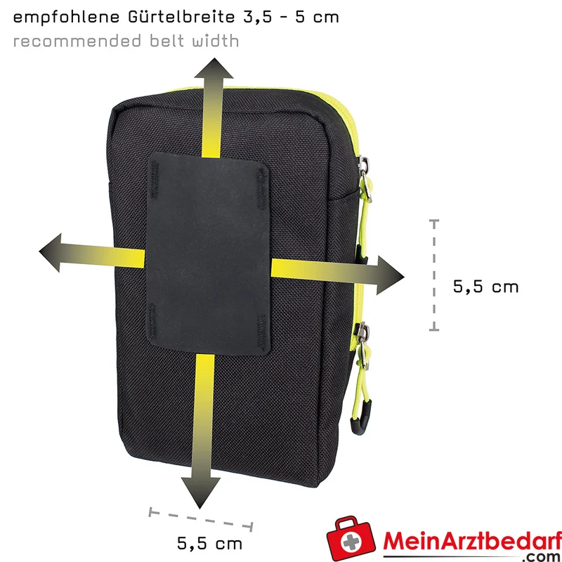 TEE-UU ZIP PLUS Holster 1200D Polyester 13,5x21x7 cm schwarz