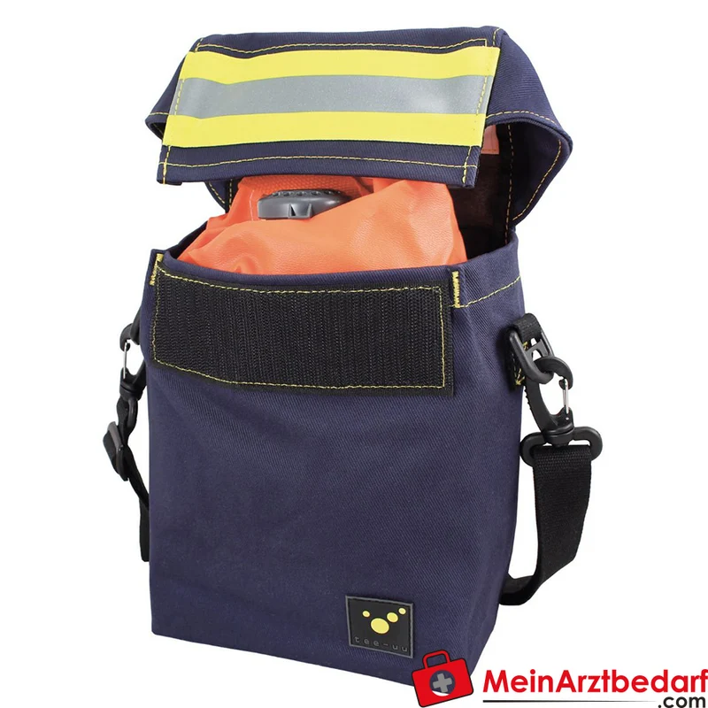 TEE-UU MASK Holster blau 370G TEC Fire Retardant 15×20×9 cm mit Trageriemen und Vario-Doppelschlaufen