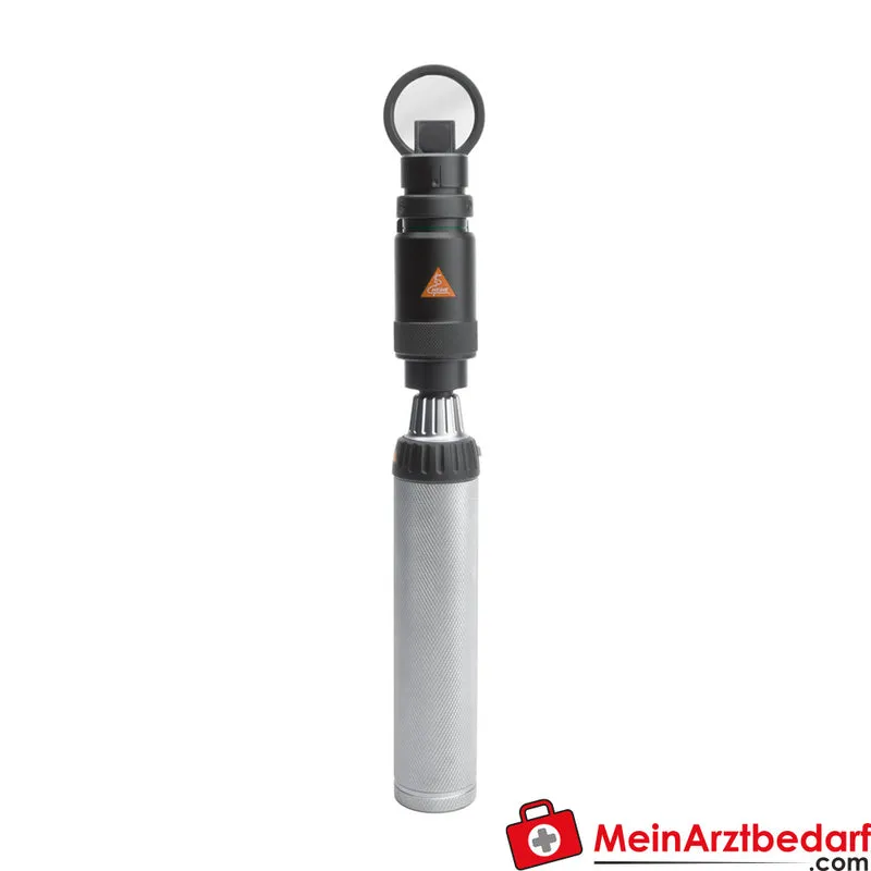 HEINE Indirektes Hand-Ophthalmoskop monokular Metall, vergütete Optik, Interferenz-Rotfrei-Filter, +3D-Lupenaufsatz