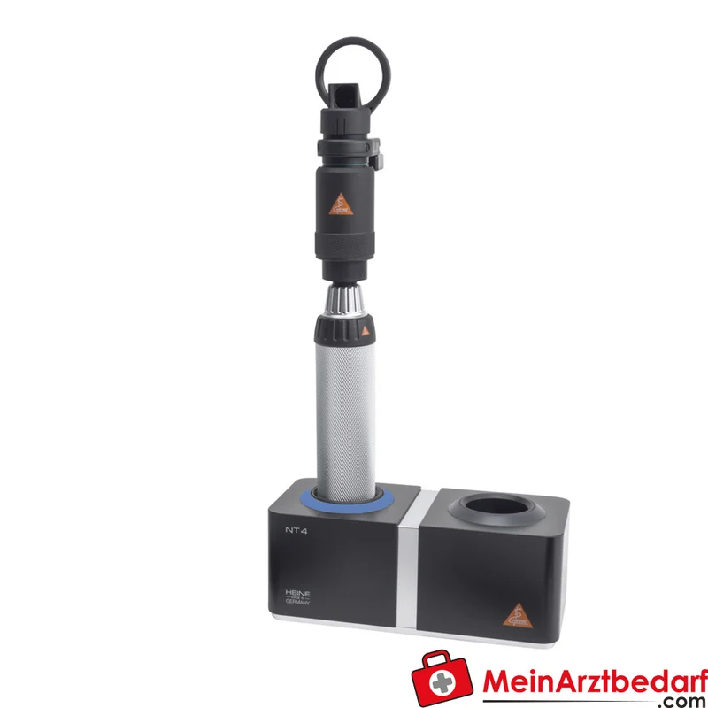 HEINE Indirektes Hand-Ophthalmoskop monokular Metall, vergütete Optik, Interferenz-Rotfrei-Filter, +3D-Lupenaufsatz