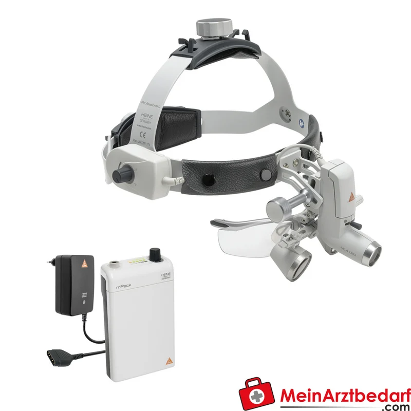 HEINE ML4 LED HeadLight mit HR/HRP Binokularlupen 2,5×/420 mm