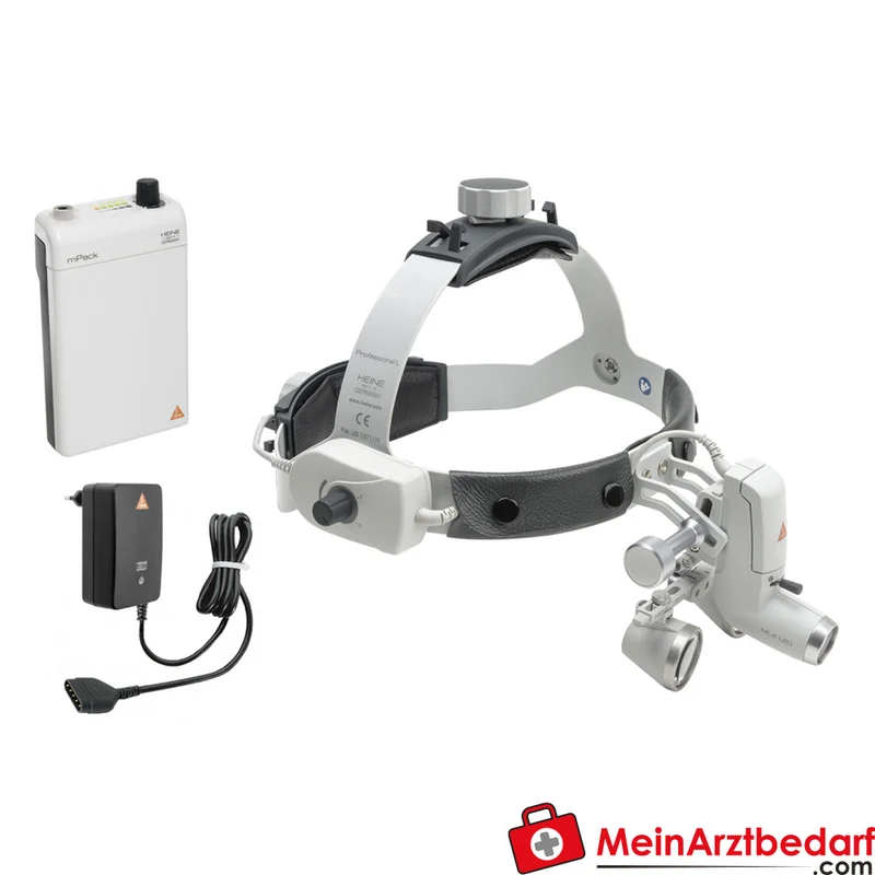 HEINE ML4 LED HeadLight mit HR/HRP Binokularlupe 2,5x/340 mm