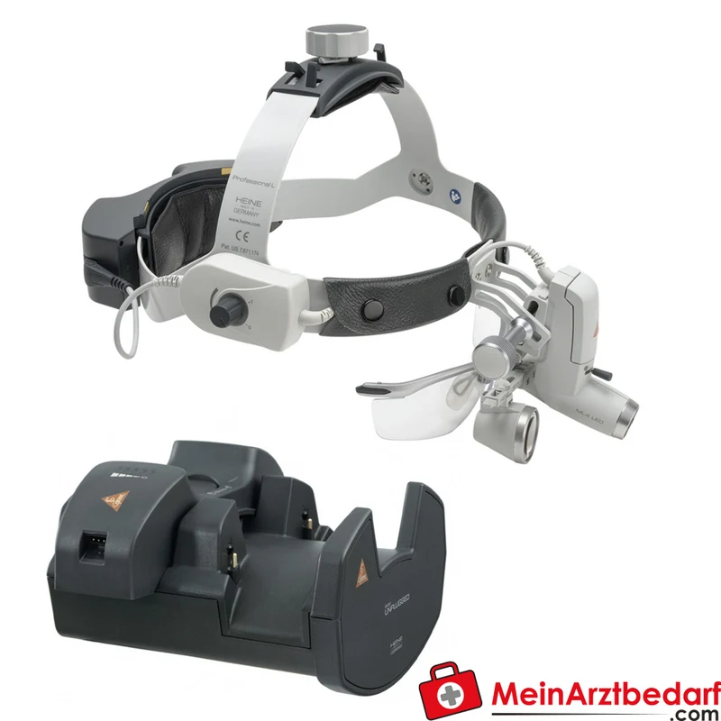 HEINE ML4 LED HeadLight mit HR/HRP Binokularlupe 2,5x/340 mm