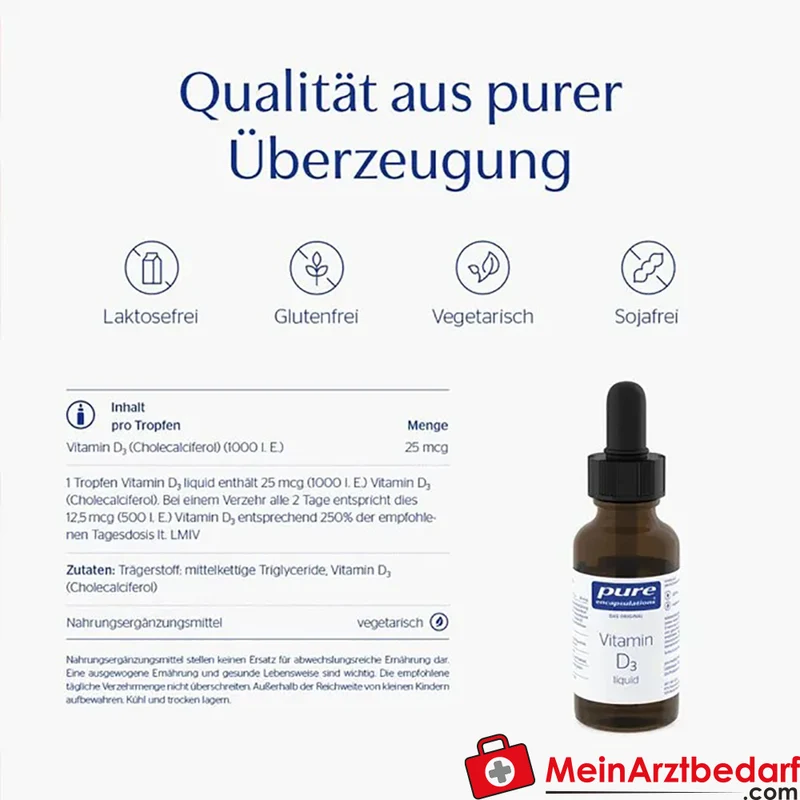 Pure Encapsulations Vitamin D3 1000 I.E. Colecalciferol Flüssigkeit 22,5 ml