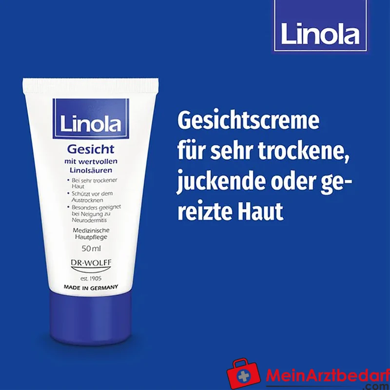 Linola Gesicht Creme 50 ml für sehr trockene, juckende Haut