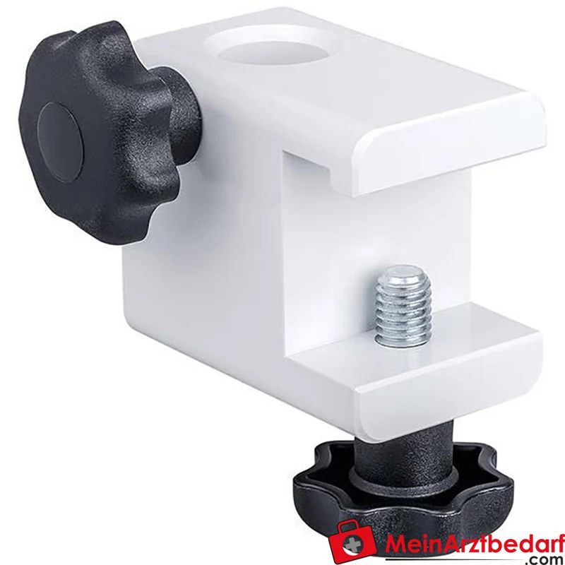 LUXAMED Normschienenklaue für LED-Untersuchungsleuchten, Normschienenadapter aus Aluminium