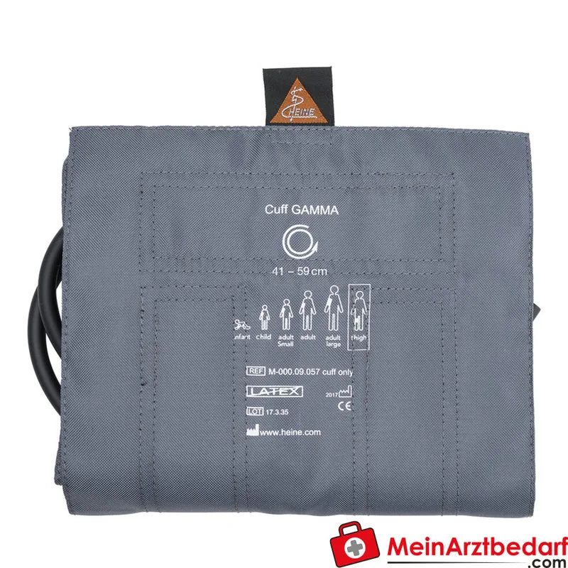 HEINE Gamma XXL LF 2‑Schlauchmanschette Oberschenkel 20 x 86 cm (Umfang 41–59 cm) komplett