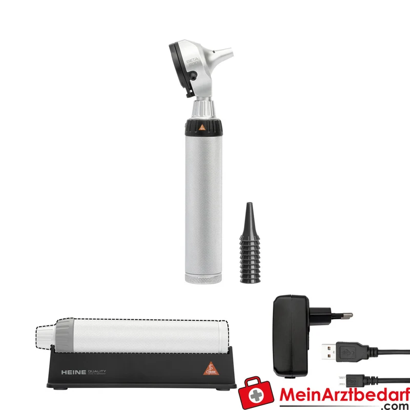 HEINE BETA 200 LED F.O. Otoskop USB Ladegriff