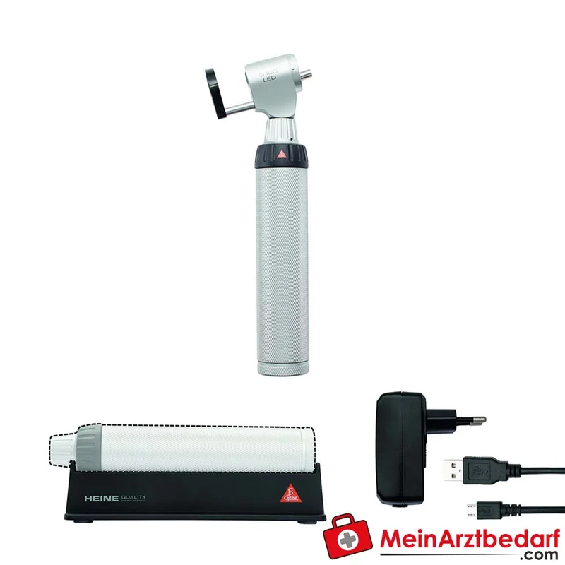 HEINE G100 LED geschlitztes Kopfstück 1,6‑fach LEDHQ Fiber‑Optik Veterinär
