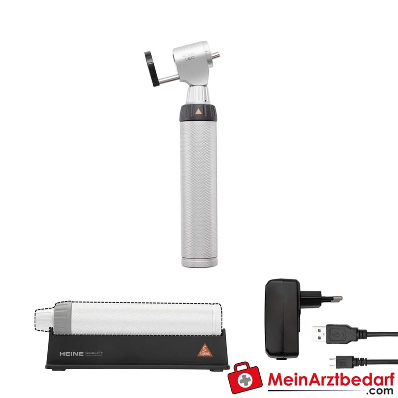 HEINE G100 LED geschlitztes Kopfstück 1,6‑fach LEDHQ Fiber‑Optik Veterinär