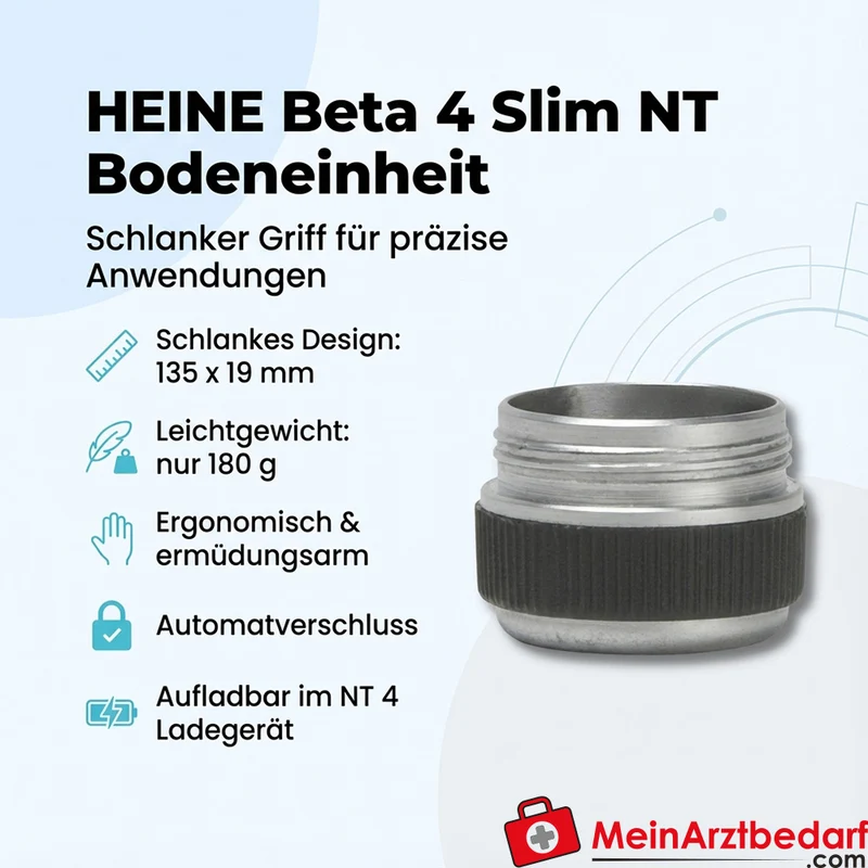 HEINE Beta 4 Slim NT Bodeneinheit 135 mm x 19 mm, Automatverschluss